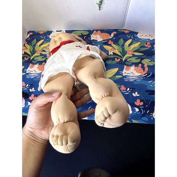 Vintage 1982 Cabbage Patch Kid Doll White Red Sailer Outfit Plush Stuffed - Picture 7 of 12